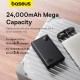 140W 86.4Wh 24000mAh Digital Display Power Bank with 1 Input & 3 PD SCP QC FCP Fast Charging with 240W Type-C to Type-C Cable