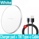 100W Fast Wireless Charger Pad for iPhone 15 14 13 12 11 Pro Max Samsung Galaxy S24 S23 S22 S20 Xiaomi Wireless Station White