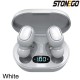 Wireless Bluetooth 5.0 Earbuds, Touch Control, Digital Display, TWS Noise-Cancelling Sports Earphones, Dual Ear Calling White
