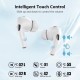True Wireless Bluetooth Earphones Headphones HiFi Sound Low Latency Noise Reduction Earbuds for IPhone Android White