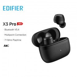 Edifier X3 Pro True Wireless Earbuds Active Noise Cancellation Earphone Bluetooth V5.4 Multipoint Connection IP54 Black