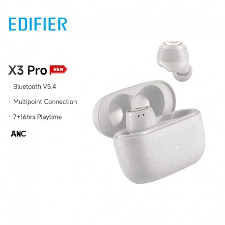 Edifier X3 Pro True Wireless Earbuds Active Noise Cancellation Earphone Bluetooth V5.4 Multipoint Connection IP54 Gray