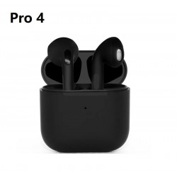 Pro 4 TWS Wireless Earphone Bluetooth-compatible 5.3 Waterproof Headset with Mic for Xiaomi iPhone Pro4 Earbuds black
