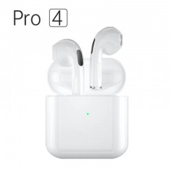 Pro 4 TWS Wireless Earphone Bluetooth-compatible 5.3 Waterproof Headset with Mic for Xiaomi iPhone Pro4 Earbuds white