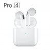 Pro 4 TWS Wireless Earphone Bluetooth-compatible 5.3 Waterproof Headset with Mic for Xiaomi iPhone Pro4 Earbuds white