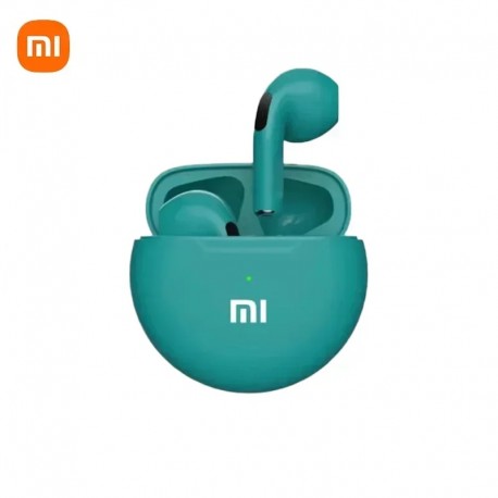 Pro6 True Wireless Headphone Bluetooth 5.2 Earphones TWS Gaming Stereo Noise Reduction Heavy Bass Mini In-ear Earbuds Green
