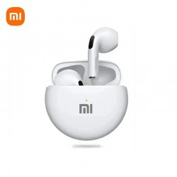 Pro6 True Wireless Headphone Bluetooth 5.2 Earphones TWS Gaming Stereo Noise Reduction Heavy Bass Mini In-ear Earbuds White