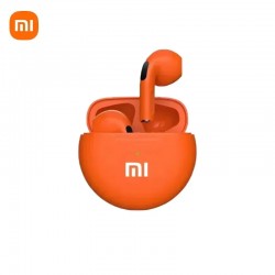 Pro6 True Wireless Headphone Bluetooth 5.2 Earphones TWS Gaming Stereo Noise Reduction Heavy Bass Mini In-ear Earbuds Orange