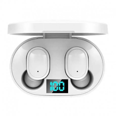 E6S TWS Wireless Headphones Sports Waterproof Bluetooth 5.0 Earphone Stereo Headset with Microphone for Iphone Xiaomi White