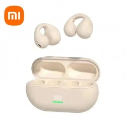 T7500 Bluetooth Earphones Wireless Bone Conduction HiFi Stereo Sports Waterproof Earphone With Microphone For Game Music Beige
