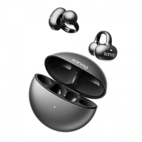 Sanag S6S Free Clip Open Ear Earphone Ear Clip 3D Stereo Bluetooth Headphones OWS Sport Wireless Headset TWS Earbuds Black Grey