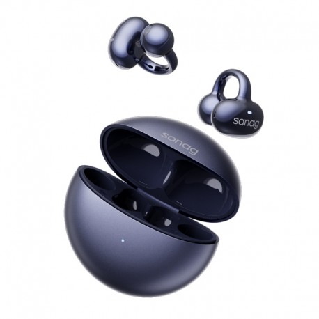 Sanag S6S Free Clip Open Ear Earphone Ear Clip 3D Stereo Bluetooth Headphones OWS Sport Wireless Headset TWS Earbuds Blue