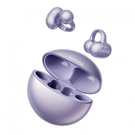 Sanag S6S Free Clip Open Ear Earphone Ear Clip 3D Stereo Bluetooth Headphones OWS Sport Wireless Headset TWS Earbuds Purple