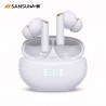 Sansui W55 Bluetooth 5.4 TWS Earbuds Hifi Stereo Ture Wireless Earphone IPX4 Waterproof Sports Bluetooth Headphone White