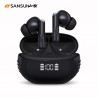 Sansui W55 Bluetooth 5.4 TWS Earbuds Hifi Stereo Ture Wireless Earphone IPX4 Waterproof Sports Bluetooth Headphone Black