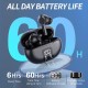 Wireless Earphone Bluetooth 5.3 Headphone 60H Playback LED Power Display Ear Buds Mic Noise Cancellation StereoEarphones White
