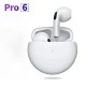 NEW Pro 6 TWS Wireless Headphones with Mic Fone Bluetooth Earphones Sport Headset for Apple iPhone Xiaomi Pro6 Earbuds White