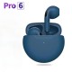 NEW Pro 6 TWS Wireless Headphones with Mic Fone Bluetooth Earphones Sport Headset for Apple iPhone Xiaomi Pro6 Earbuds Blue