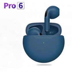 NEW Pro 6 TWS Wireless Headphones with Mic Fone Bluetooth Earphones Sport Headset for Apple iPhone Xiaomi Pro6 Earbuds Blue