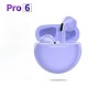 NEW Pro 6 TWS Wireless Headphones with Mic Fone Bluetooth Earphones Sport Headset for Apple iPhone Xiaomi Pro6 Earbuds Purple