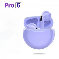 NEW Pro 6 TWS Wireless Headphones with Mic Fone Bluetooth Earphones Sport Headset for Apple iPhone Xiaomi Pro6 Earbuds Purple