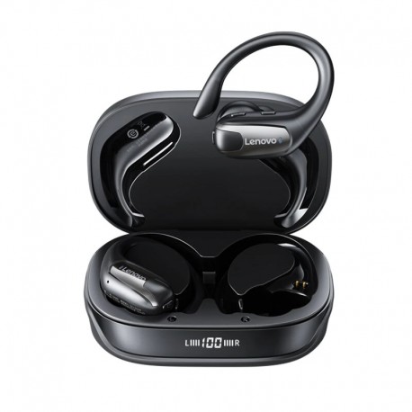 Lenovo EA305 TWS Headset LED Digital Display Wireless bluetooth 5.4 Earphone Latency Earhooks Headphones - Black