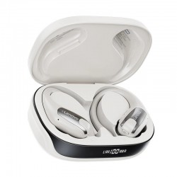 Lenovo EA305 TWS Headset LED Digital Display Wireless bluetooth 5.4 Earphone Latency Earhooks Headphones - White