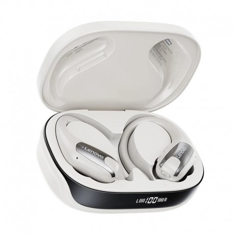Lenovo EA305 TWS Headset LED Digital Display Wireless bluetooth 5.4 Earphone Latency Earhooks Headphones - White