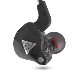 QKZ AK6 3.5mm Wired Earphone Panoramic Stereo Strong Bass Heaset Hi-Res Audio In-ear Headphone - Black