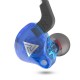QKZ AK6 3.5mm Wired Earphone Panoramic Stereo Strong Bass Heaset Hi-Res Audio In-ear Headphone - Blue