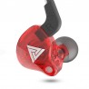 QKZ AK6 3.5mm Wired Earphone Panoramic Stereo Strong Bass Heaset Hi-Res Audio In-ear Headphone - Red