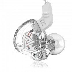 QKZ AK6 3.5mm Wired Earphone Panoramic Stereo Strong Bass Heaset Hi-Res Audio In-ear Headphone - White