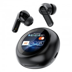 LX30 TWS bluetooth Headset Wireless Earphone LED Touch Screen ENC Call In-ear Sports Headphones - Black
