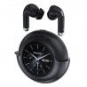 Weofly LifeFits bluetooth Earbuds 1.28inch LED Touch Screen HD Sound 25H Playback In-ear Sports Headphones with Mic - Black