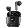 Lenovo EA120 TWS Headset LED Digital Display Wireless bluetooth 5.4 Earphone HiFi Semi-in-ear Sports Headphones - Black