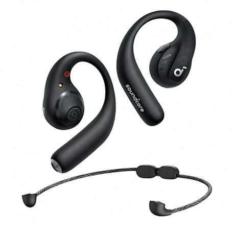 Soundcore AeroFit Pro Earbuds 2 in 1 Detachable Headset Wireless bluetooth Earphone Air Turbo Sports Earhooks Headphones - Black