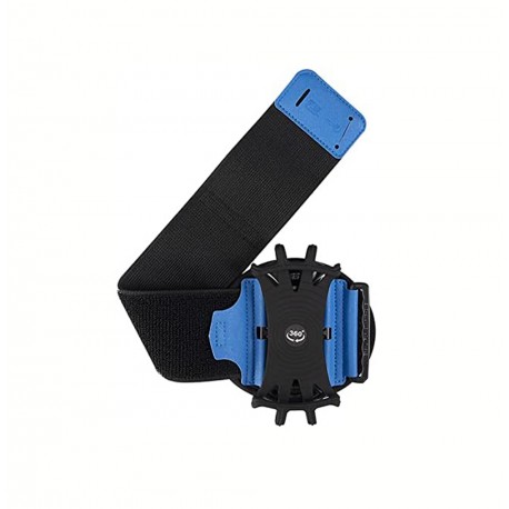 Running Wristband Holder 360 Degree Rotation Detachable Armband with Key Holder for iPhone Samsung Xiaomi Huawei Phone Blue