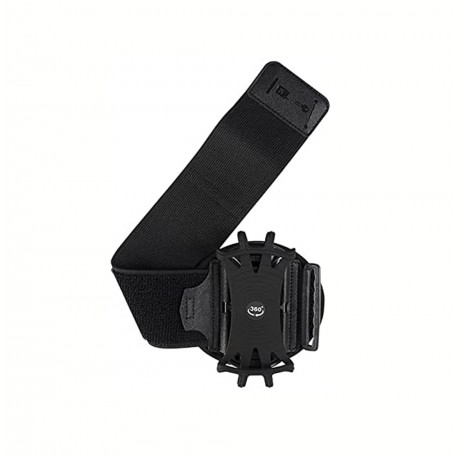 Running Wristband Holder 360 Degree Rotation Detachable Armband with Key Holder for iPhone Samsung Xiaomi Huawei Phone Black