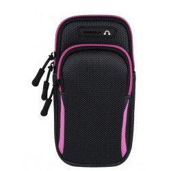6.8 inches Running Sport Armband Bag Waterproof Arm Bag Mobile Phone Bag Case Fitness Gym Arm Band For iPhone Samsung Pink