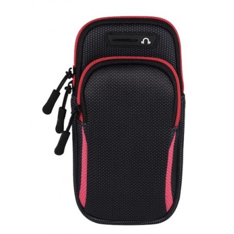 6.8 inches Running Sport Armband Bag Waterproof Arm Bag Mobile Phone Bag Case Fitness Gym Arm Band For iPhone Samsung Red