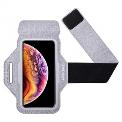 Ultra-thin Running Sports Armband For iPhone 15 14 13 12 11 Pro Max 15 Plus Universal Fitness Belt Arm Band Bag Pouch Grey