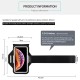Ultra-thin Running Sports Armband For iPhone 15 14 13 12 11 Pro Max 15 Plus Universal Fitness Belt Arm Band Bag Pouch Grey