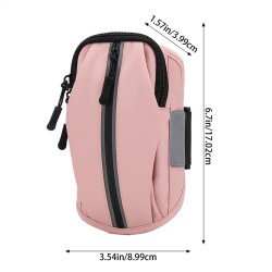 Cell Phone Armbands Waterproof Sport Armbands Portable Gym Arm Bag Multifunctional Cycling Pouch For Outdoor Activities Pink