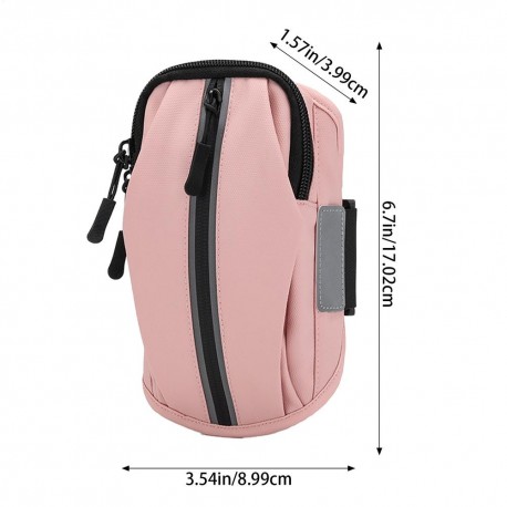Cell Phone Armbands Waterproof Sport Armbands Portable Gym Arm Bag Multifunctional Cycling Pouch For Outdoor Activities Pink