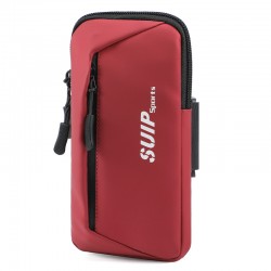 Running Armband Bag Case For iPhone 13 12 11 Pro Max XR SE3 Waterproof GYM Fitness On Hand Arm Band Wallet Holder Pouch Wine Red