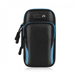 6.8'' Mobile Phone Armband Bag With Headphone Jack Breathable Sports Running Luminous Bag Gym Mobile Phone Accessories Blue