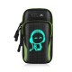 6.8'' Mobile Phone Armband Bag With Headphone Jack Breathable Running Luminous Bag Gym Mobile Phone Accessories Luminous Green