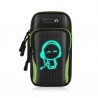 6.8'' Mobile Phone Armband Bag With Headphone Jack Breathable Running Luminous Bag Gym Mobile Phone Accessories Luminous Green
