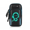 6.8'' Mobile Phone Armband Bag With Headphone Jack Breathable Running Luminous Bag Gym Mobile Phone Accessories Luminous Blue