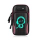 6.8'' Mobile Phone Armband Bag With Headphone Jack Breathable Running Luminous Bag Gym Mobile Phone Accessories Luminous Red